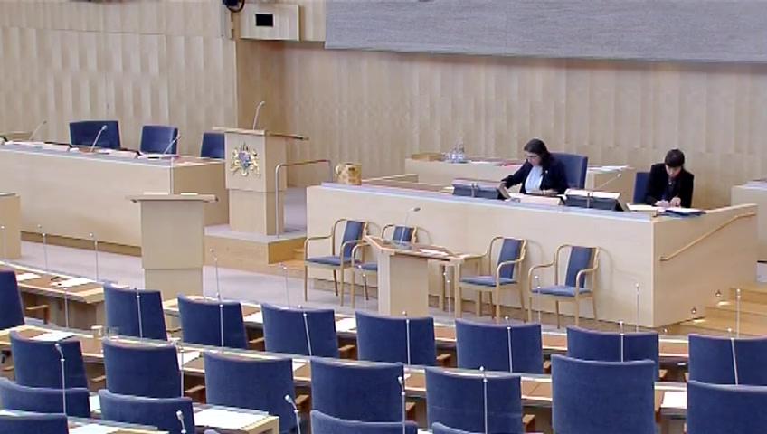 Stillbild från Debatt om förslag, Läkemedel för särskilda behov
