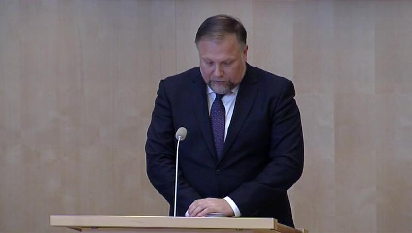 Stillbild från Debatt om förslag, Svenskt deltagande i Förenta nationernas stabiliseringsinsats i Mali