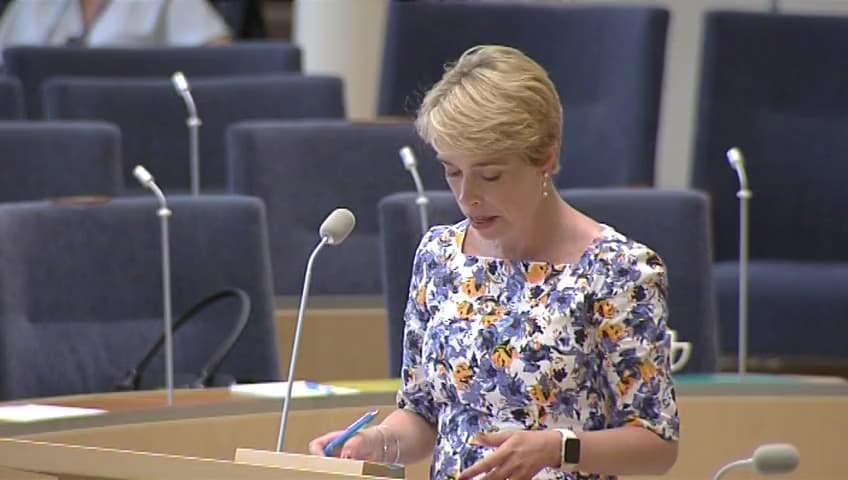 Stillbild från Interpellationsdebatt, Ökade sjukkostnader för arbetsgivare