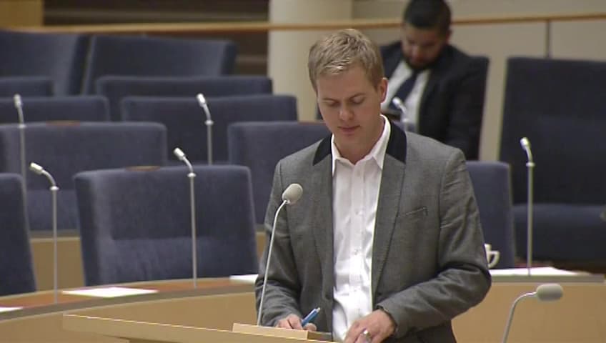 Stillbild från Interpellationsdebatt, Utökad undervisningstid i den svenska skolan