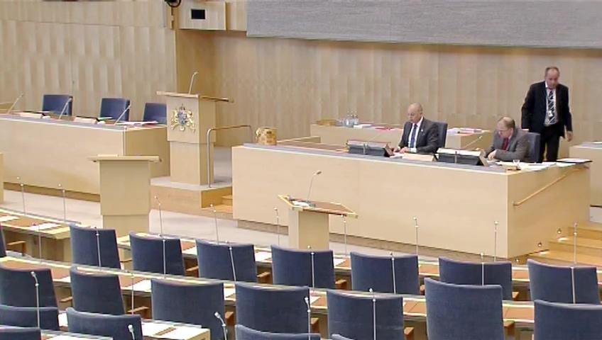 Stillbild från Debatt om förslag, Riksrevisionens årsredovisning för 2015