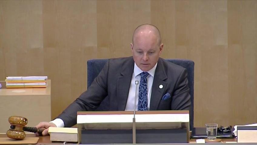 Stillbild från Debatt om förslag, Skatteavtal mellan Sverige och Saudiarabien