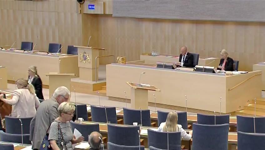Stillbild från Debatt om förslag, Återställande av bestämmelse i lagen om signalspaning i försvarsunderrättelseverksamhet