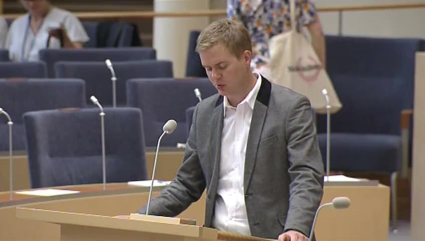 Stillbild från Interpellationsdebatt, Samverkan för bästa skola