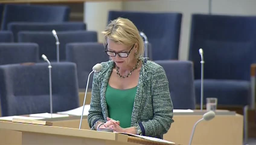 Stillbild från Interpellationsdebatt, LSS-utredningen