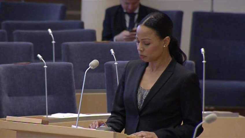 Stillbild från Interpellationsdebatt, Renovering av Kungliga Operan