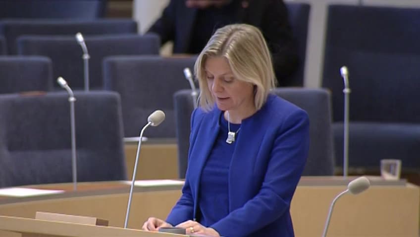 Stillbild från Interpellationsdebatt, Införandet av kemikalieskatt