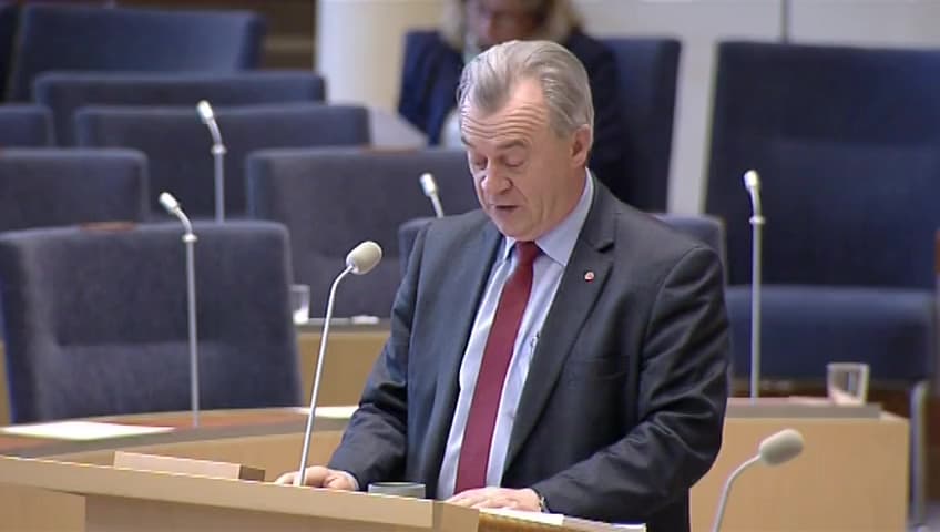 Stillbild från Interpellationsdebatt, Nya kött- och mjölksubventioner