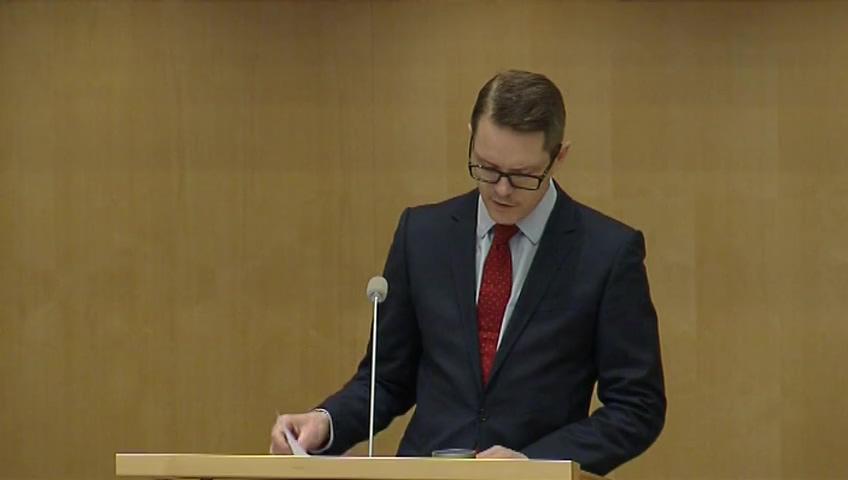 Stillbild från Debatt om förslag, Näringspolitik