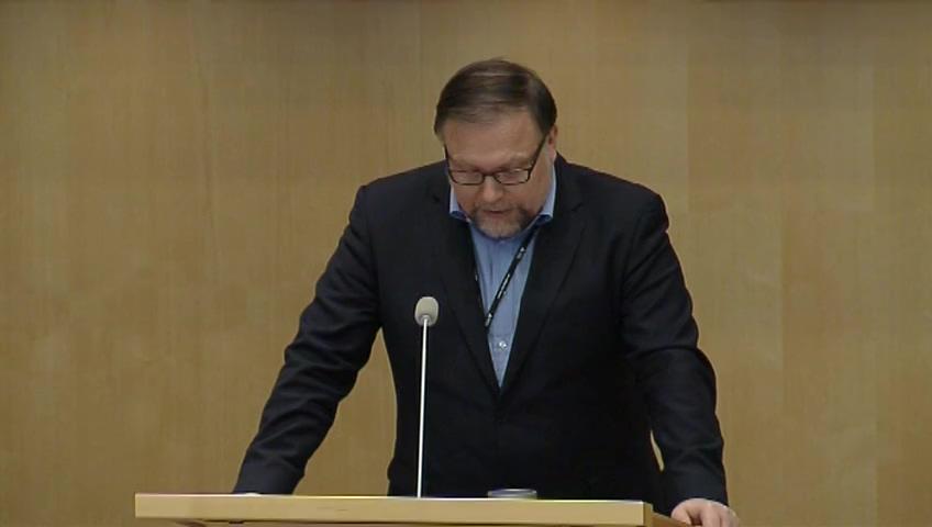 Stillbild från Debatt om förslag, Riksrevisionens rapport om regeringens styrning av SOS Alarm