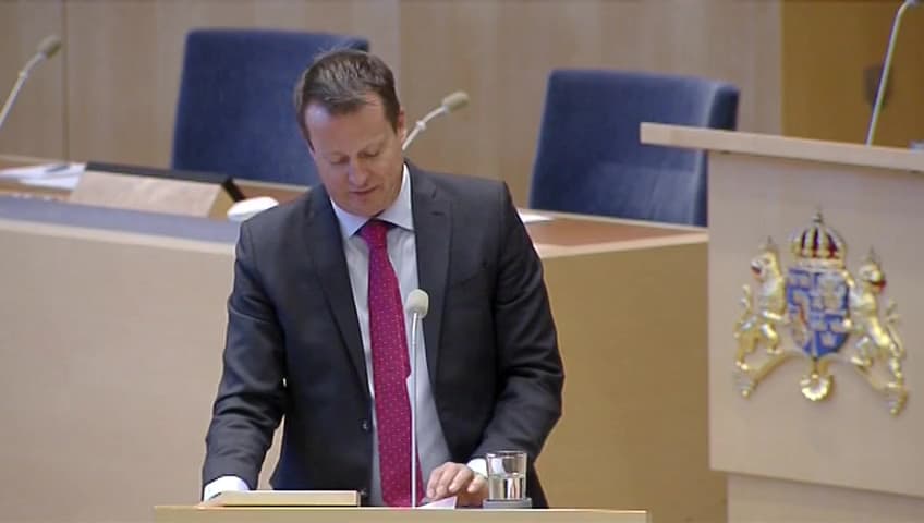 Stillbild från Interpellationsdebatt, Polisens ansträngda situation