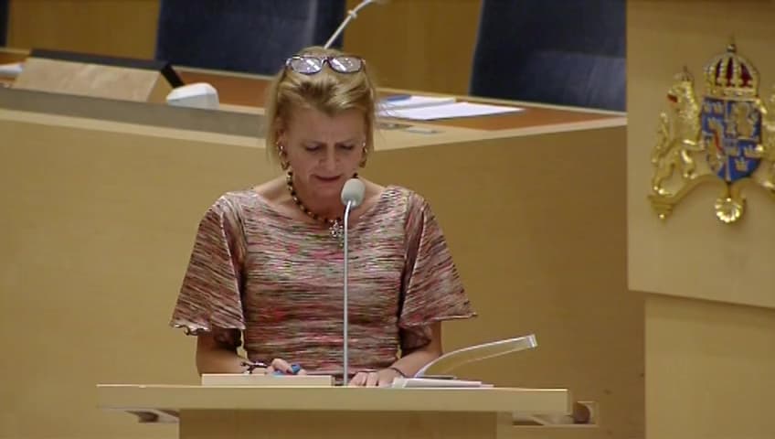 Stillbild från Interpellationsdebatt, Ökad kvalitet och skärpt tillsyn för utsatta barn 