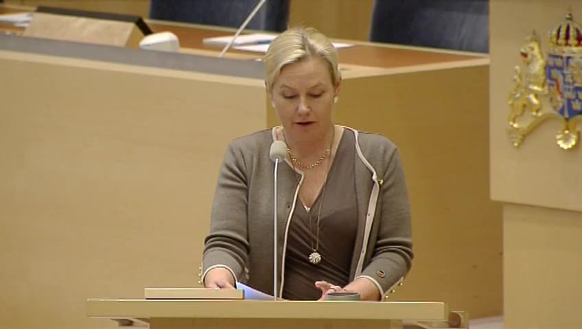 Stillbild från Interpellationsdebatt, Transportstyrelsens hantering av broavgift