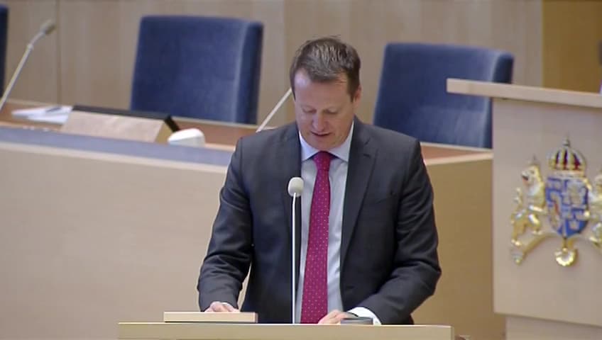 Stillbild från Interpellationsdebatt, Kvotering inom brandkåren