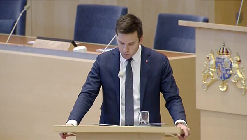 Stillbild från Interpellationsdebatt, Hälsoundersökningar av asylsökande