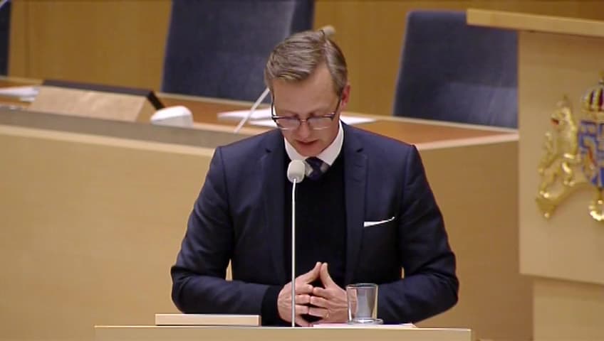 Stillbild från Interpellationsdebatt, Kalkutvinning på norra Gotland