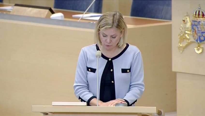 Stillbild från Interpellationsdebatt, De statligt ägda företagens förluster