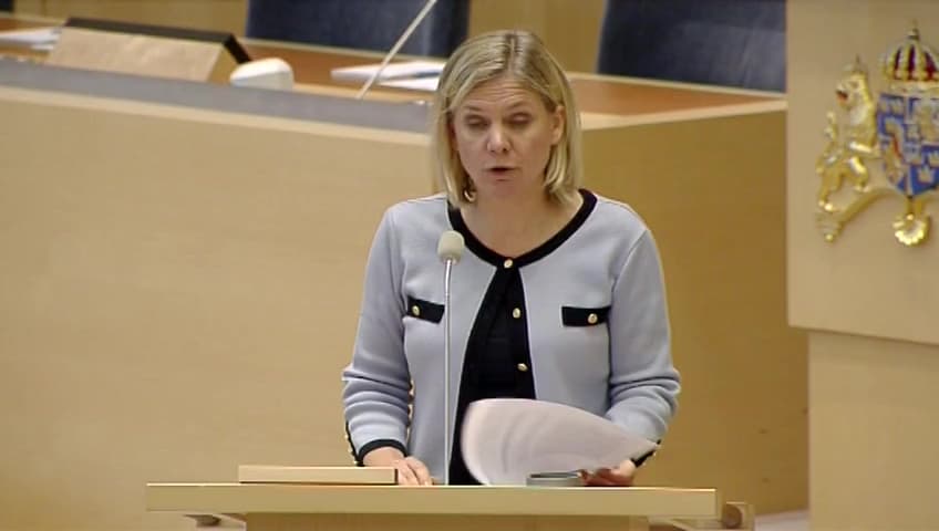Stillbild från Interpellationsdebatt, Skatter som stimulerar jobb och tillväxt