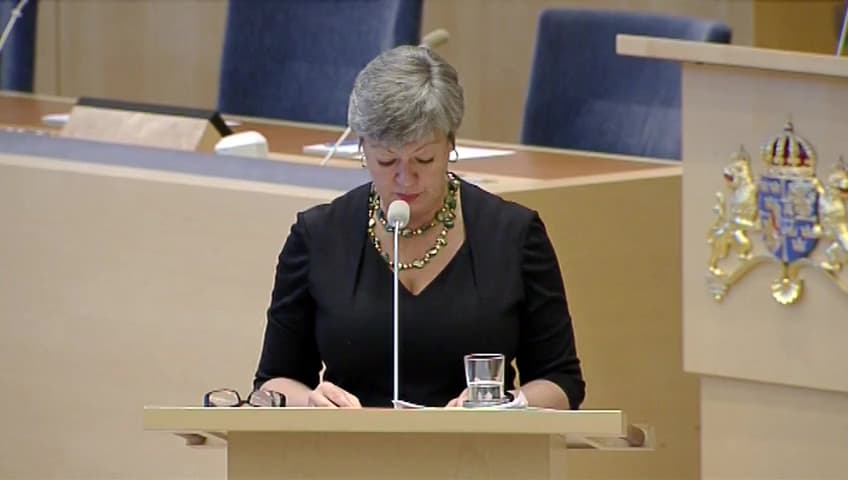 Stillbild från Interpellationsdebatt, Företagsbesök
