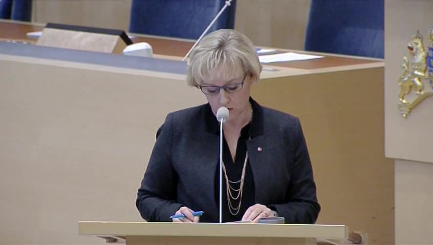 Stillbild från Interpellationsdebatt, Behovet av förskollärare