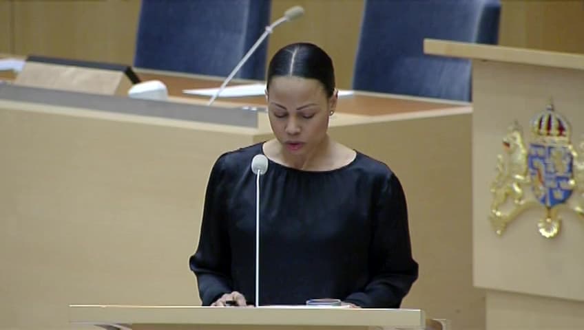 Stillbild från Interpellationsdebatt, Utredning om finansieringen av public service