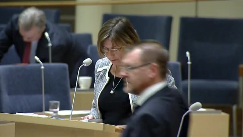Stillbild från Interpellationsdebatt, Kvinnor på flykt