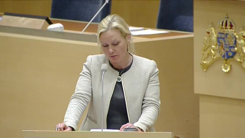 Stillbild från Interpellationsdebatt, Uppvisande av giltigt körkort