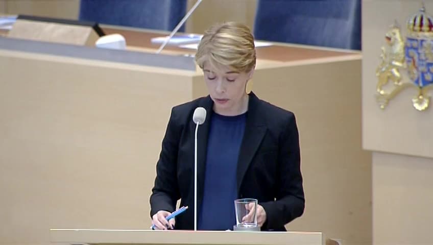 Stillbild från Interpellationsdebatt, Läkares ansvar i sjukskrivningsprocessen