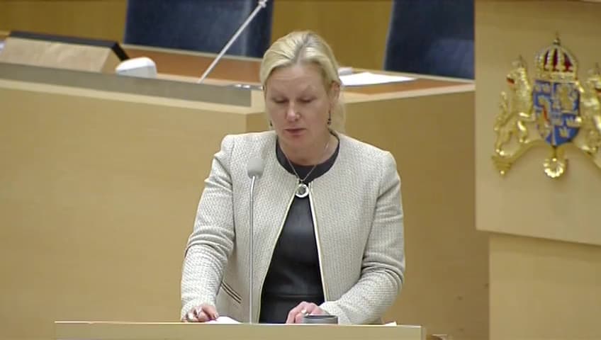 Stillbild från Interpellationsdebatt, Transportstyrelsens förslag om utglesade besiktningsintervall