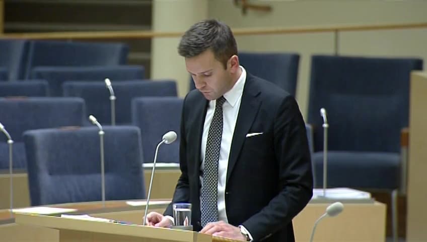 Stillbild från Interpellationsdebatt, Vård och behandling för dem som har psoriasis