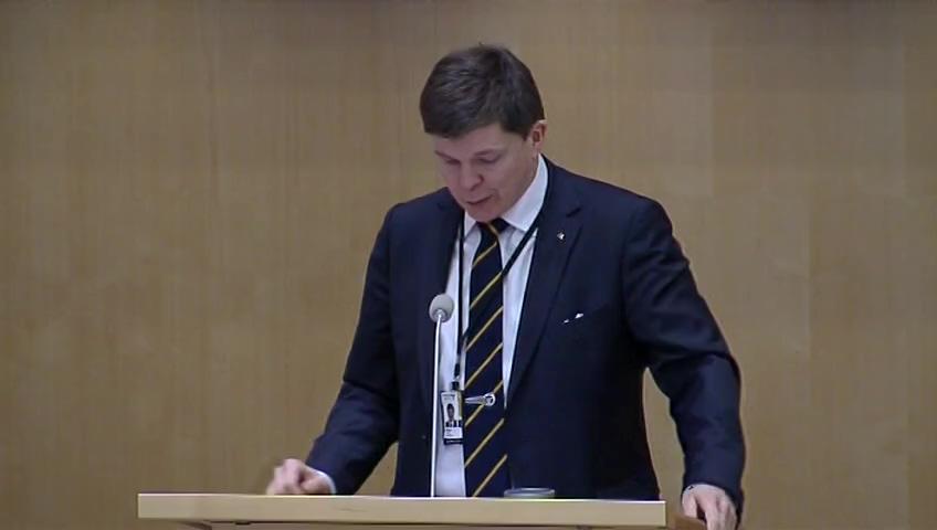 Stillbild från Debatt om förslag, Granskning av statsrådens tjänsteutövning och regeringsärendenas handläggning