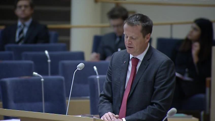 Stillbild från Interpellationsdebatt, Samhällets krisberedskap i migrationsfrågan