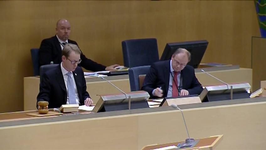 Stillbild från Debatt om förslag, Riksrevisionens rapport om transparensen i Årsredovisning för staten 2014