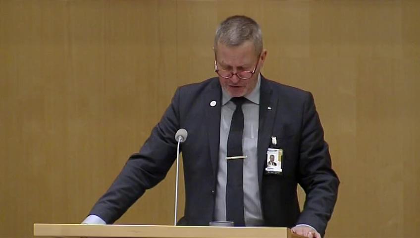 Stillbild från Debatt om förslag, Utlänningsdatalag