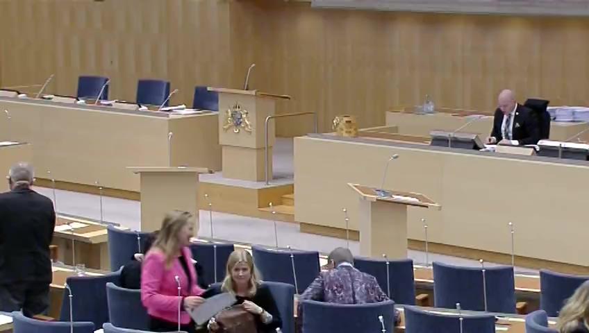 Stillbild från Debatt om förslag, Värdepapperscentraler och kontoföring av finansiella instrument