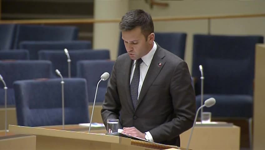 Stillbild från Interpellationsdebatt, Brister i valideringen av vårdyrken