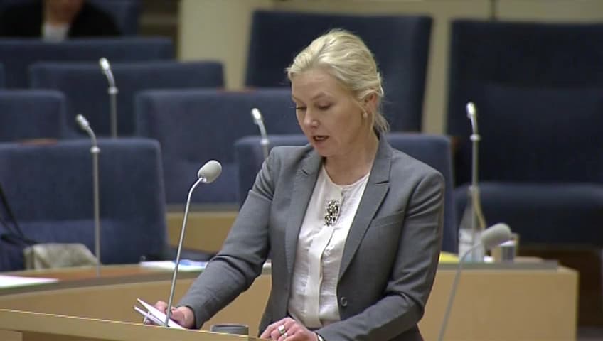 Stillbild från Interpellationsdebatt, Nordiskt samarbete och id-kontroller