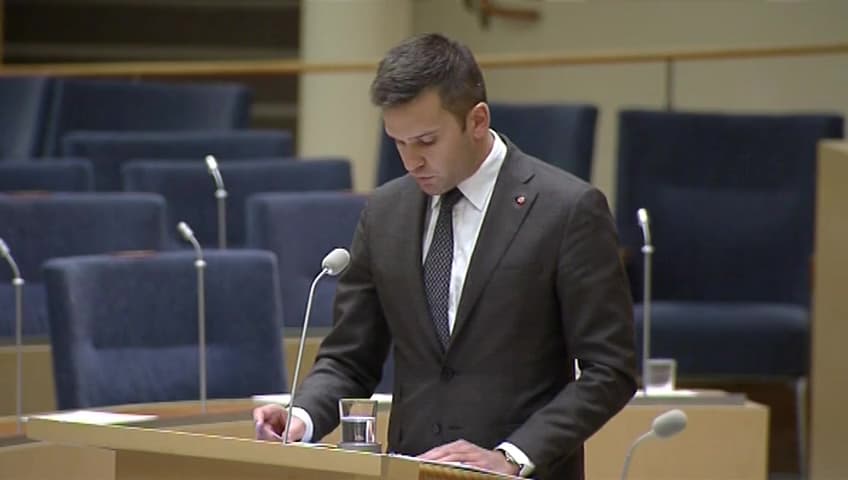 Stillbild från Interpellationsdebatt, Vaccinationsprogrammet