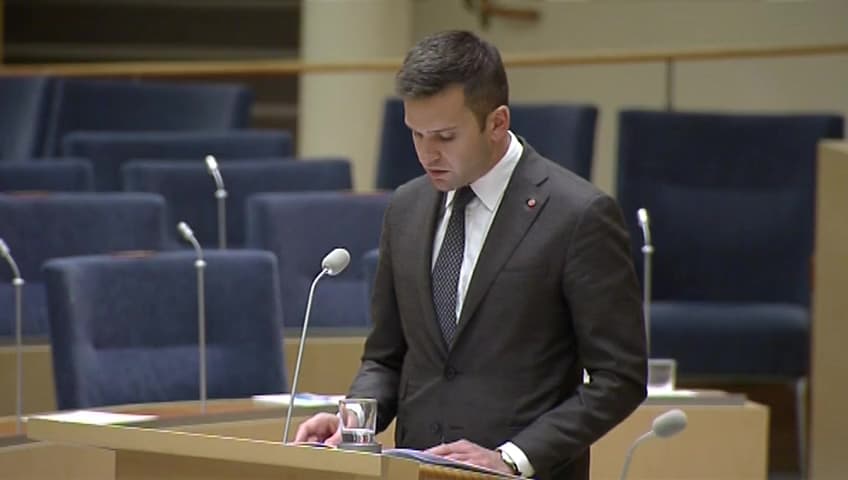 Stillbild från Interpellationsdebatt, Åtgärder beträffande cannabisbruk