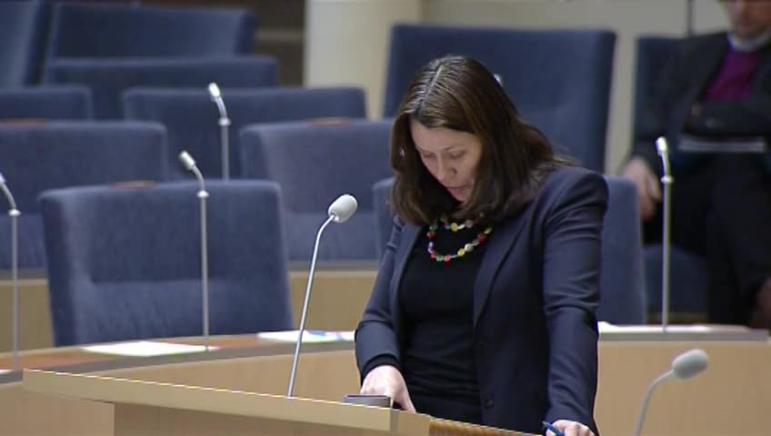 Stillbild från Interpellationsdebatt, Utsläppskrav för fordon