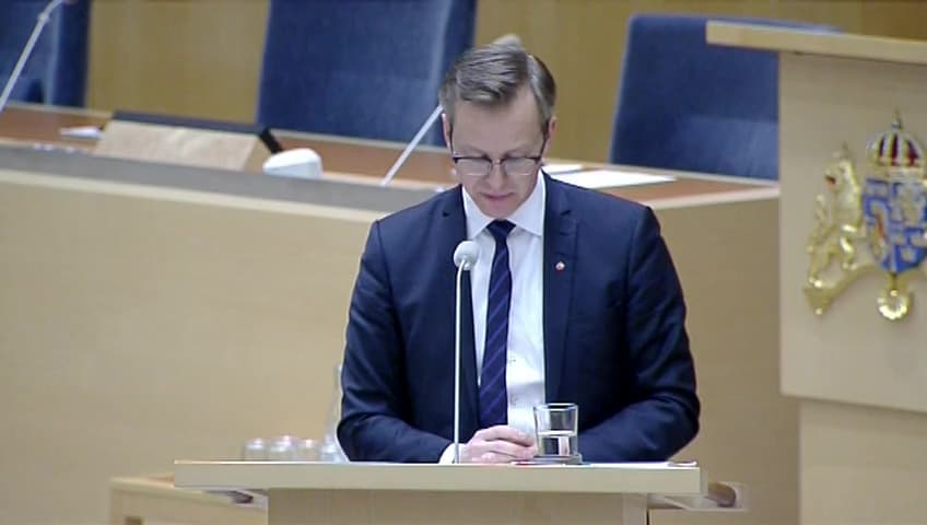 Stillbild från Interpellationsdebatt, Innovation för flyget