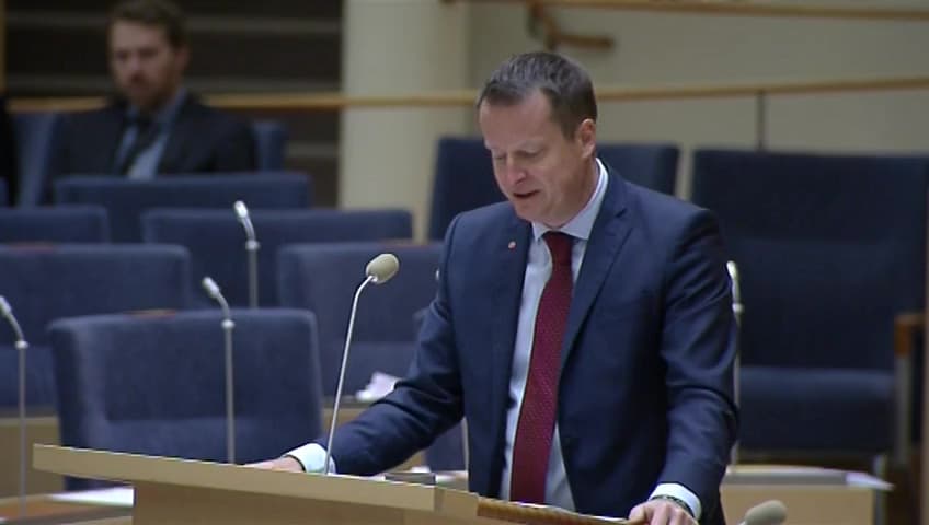 Stillbild från Interpellationsdebatt, EU:s yttre gränskontroll