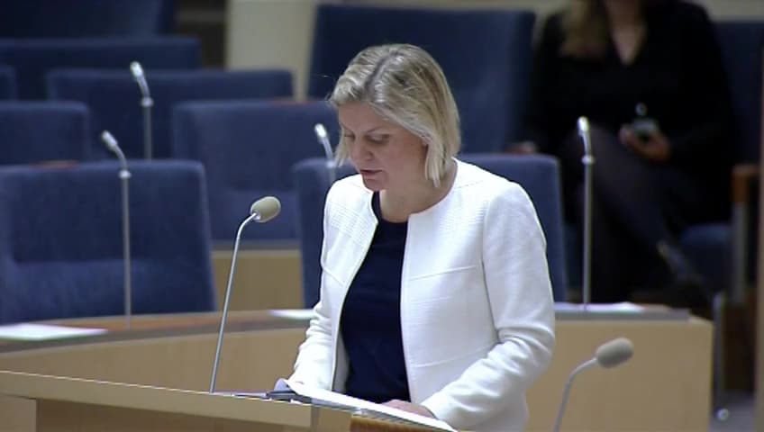 Stillbild från Interpellationsdebatt, Öppenhet och transparens