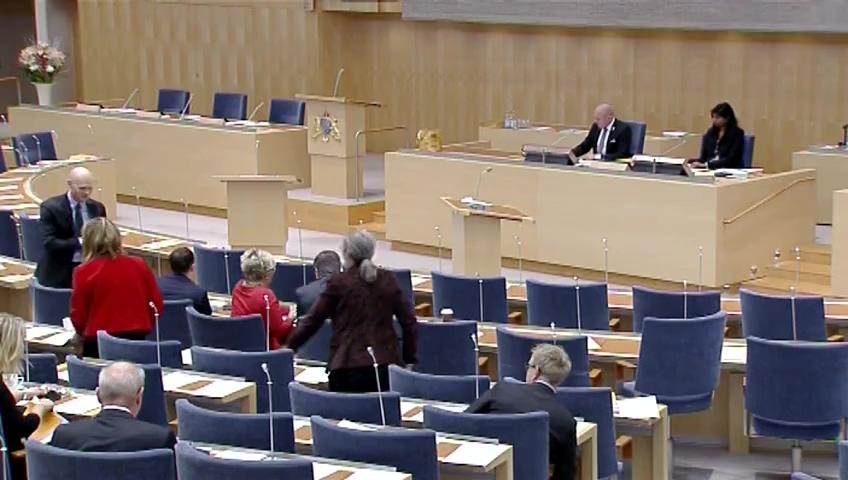 Stillbild från Debatt om förslag, Avskaffande av skattenämnder inom fastighetstaxeringen