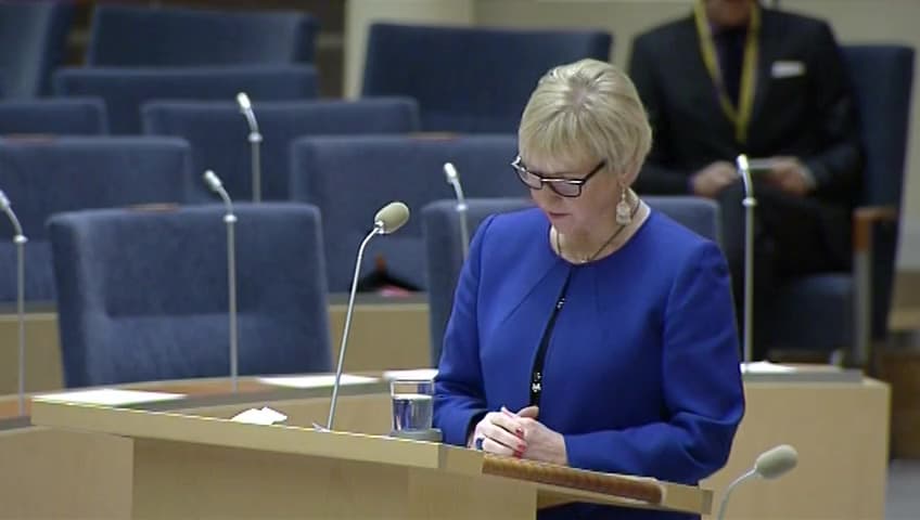 Stillbild från Interpellationsdebatt, Regeringens syn på Fatah och den palestinska myndigheten