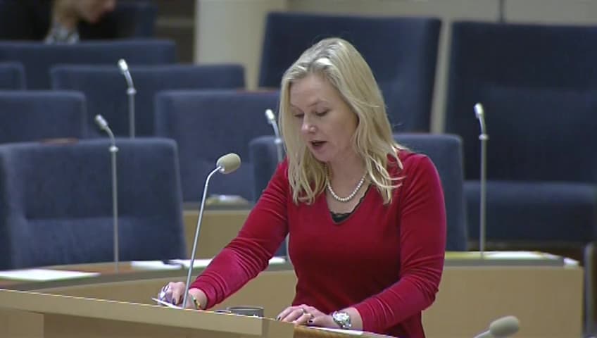 Stillbild från Interpellationsdebatt, Ökad konkurrens på järnvägen 