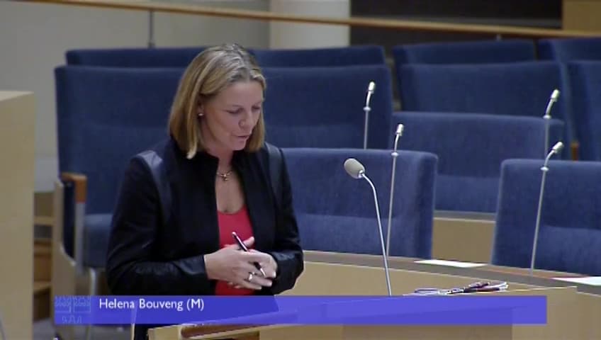 Stillbild från Interpellationsdebatt, ROT-avdrag för inomhuspooler