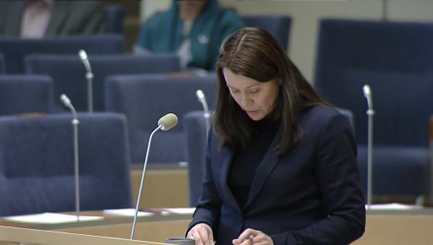 Stillbild från Interpellationsdebatt, Överprövning av åtgärdsprogrammen 