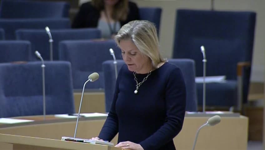 Stillbild från Interpellationsdebatt, Inkomstskatt för äldre