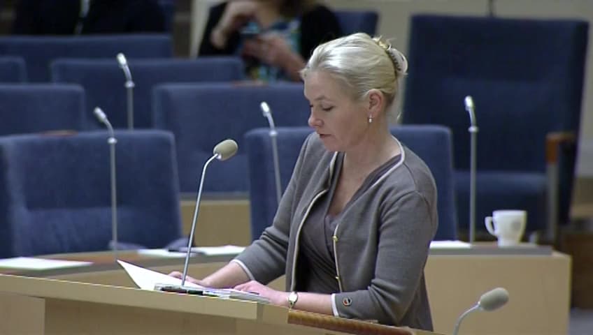 Stillbild från Interpellationsdebatt, Fusk och utnyttjande i åkeribranschen